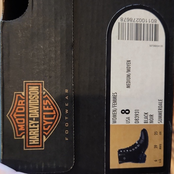 Women Harley Davidson black  boots size 8 - Picture 5 of 5